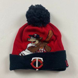 Minnesota Twins New Era Winter Beanie Hat Cap Youth One Size MLB Pom Pom